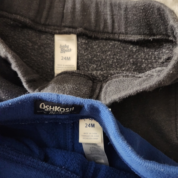 OshKosh B'gosh Kids Black and Blue Joggers - Picture 2 of 3